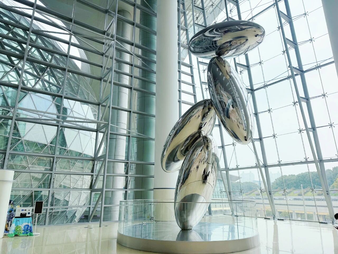 A kinetic sculpture, one of the nine scientific art installations by global artists featured within the museum.jpg