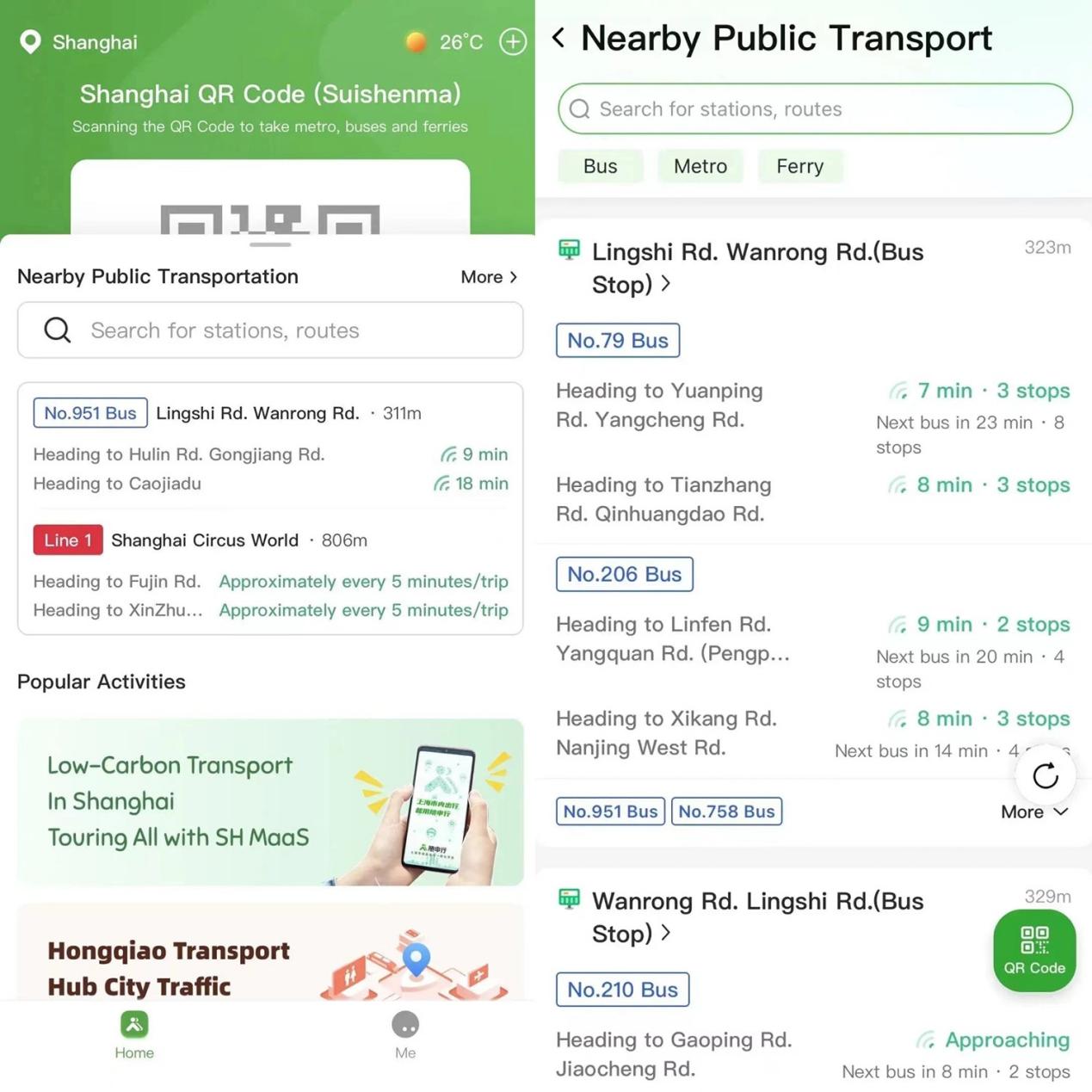 An app for real-time transportation updates, now in English