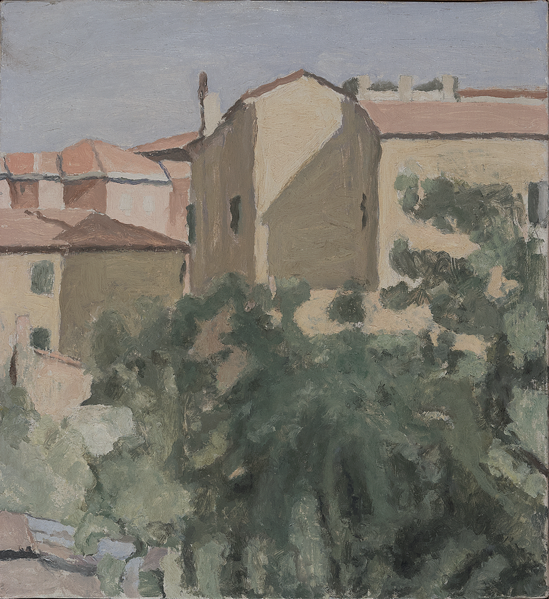 Cortile di via Fondazza by Morandi in 1956.png