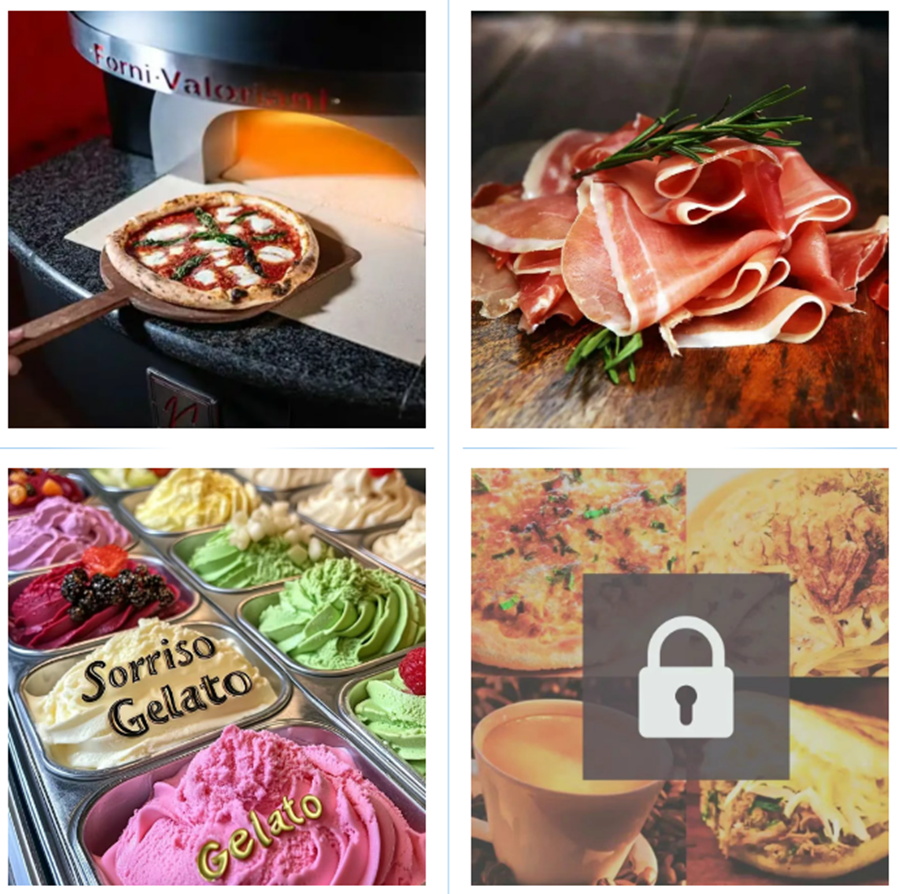 Photos of various authentic Italian foods that will be present at the market.png