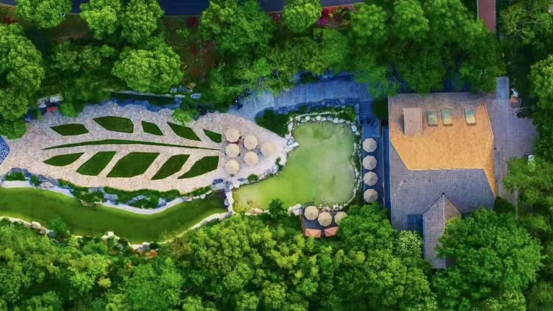 An ariel view of One Step Garden restaurant within the wetland park.jpg