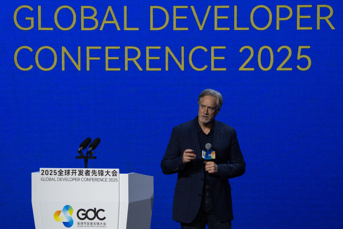 Andrew Aitken, technical oversight committee member of Linux Foundation FINOS Foundation, past board member, at the 2025 Global Developer Conference on Saturday. .jpeg