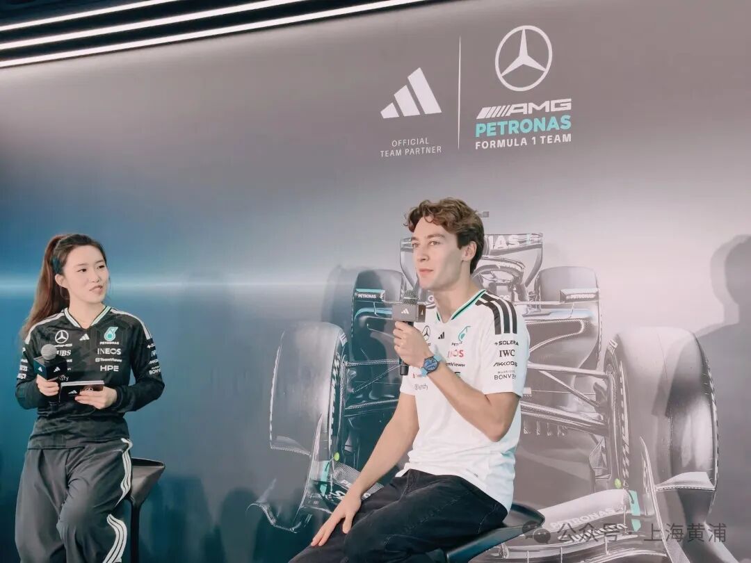 George Russell visits downtown Shanghai ahead of F1 race weekend