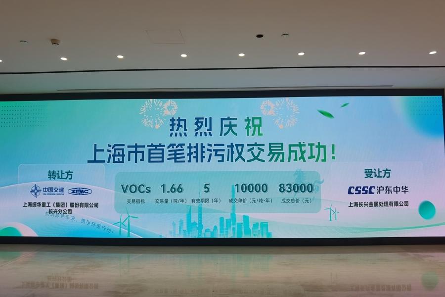 Shanghai completes first pollution rights transaction