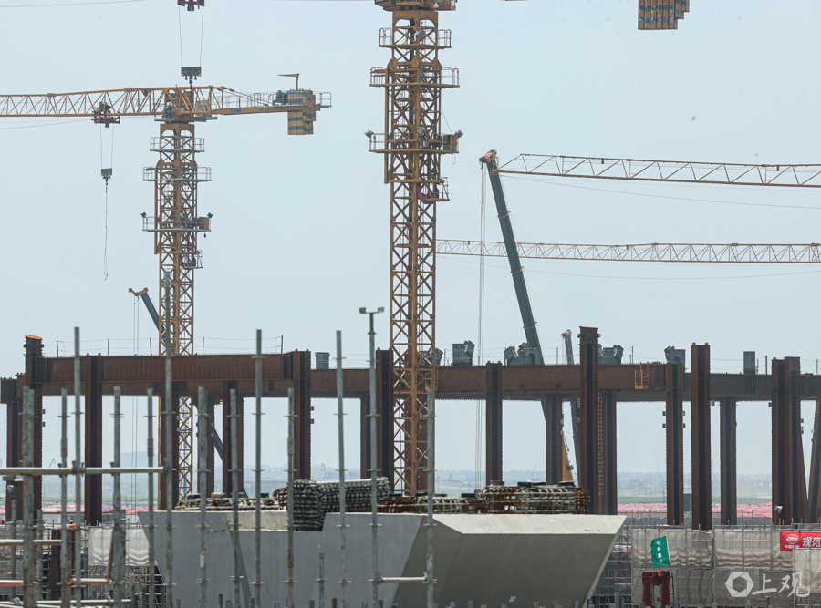 Shanghai east rail hub enters above-ground construction phase.jpeg