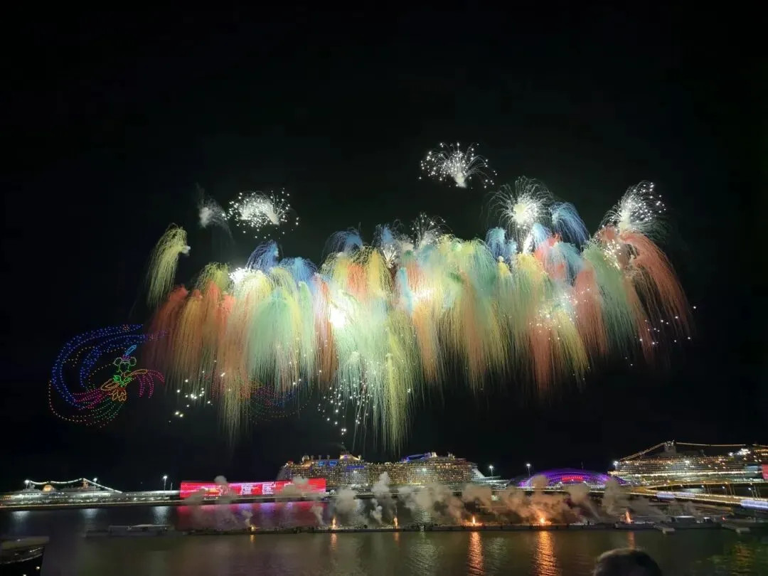 Firework show at the Wusongkou International Cruise Port..jpg