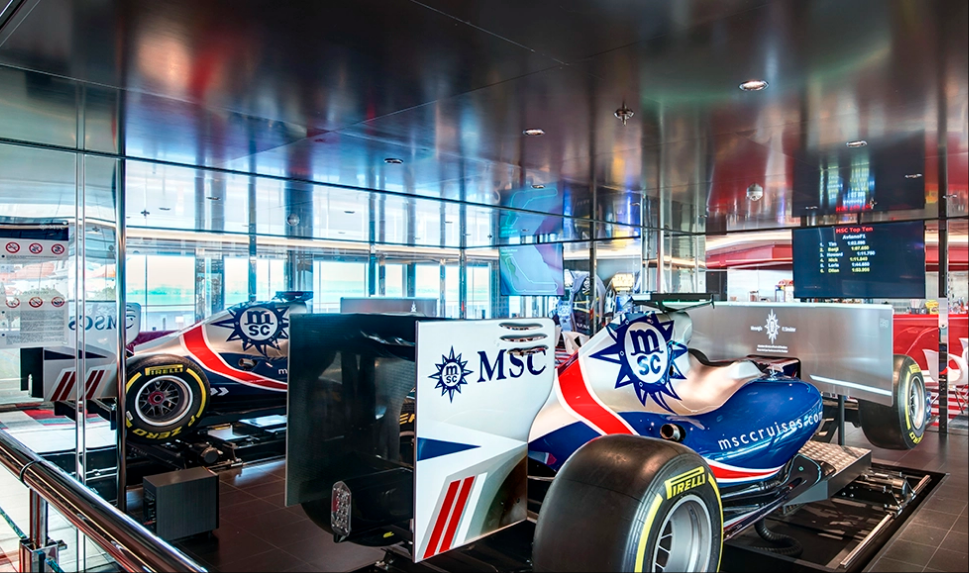 F1 racing simulator area on MSC Bellissima.png