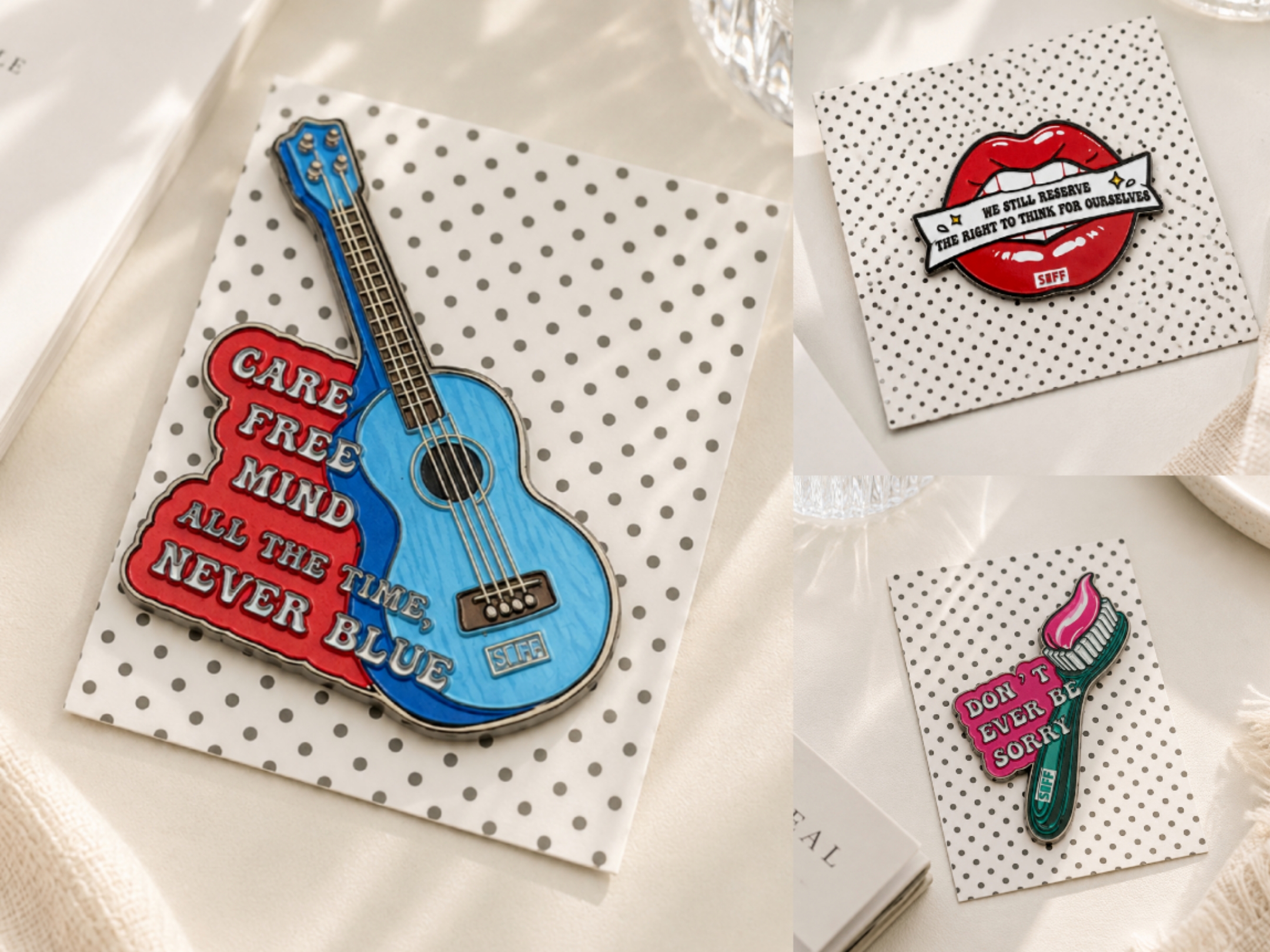 Metal fridge magnet badges.jpg