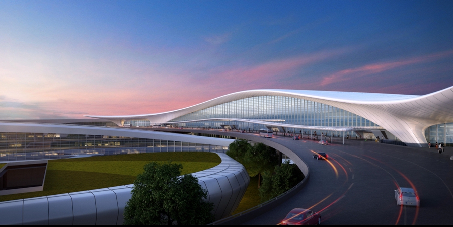 Shanghai Pudong airport begins construction of Terminal 32.jpg