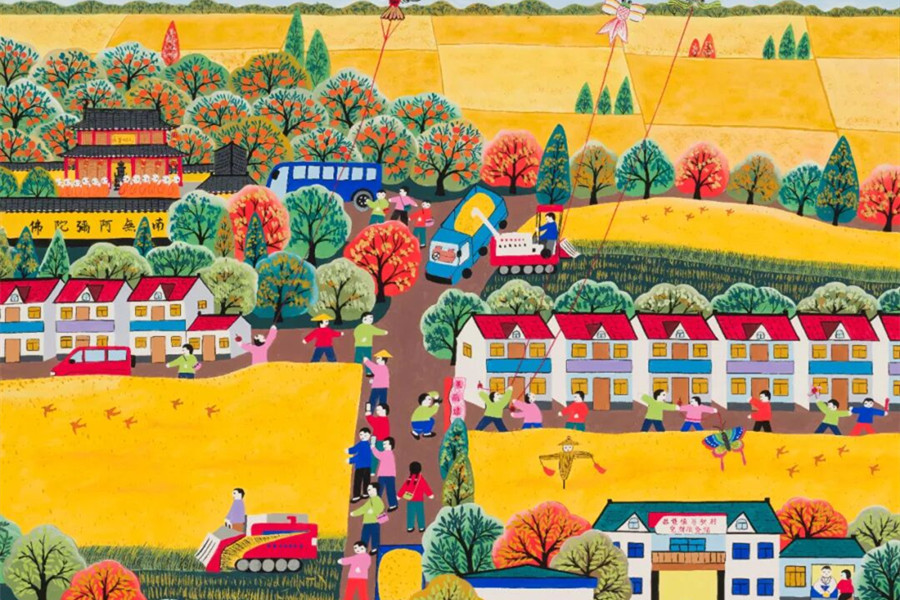 Jinshan showcases national farmers' paintings