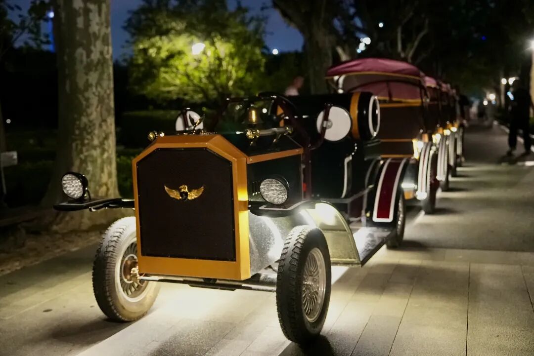 The nighttime sightseeing train at Fuxing Park.jpg