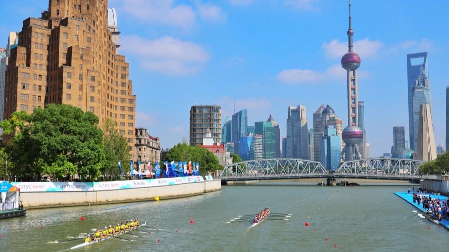 Shanghai river regatta sets sail on Suzhou Creek