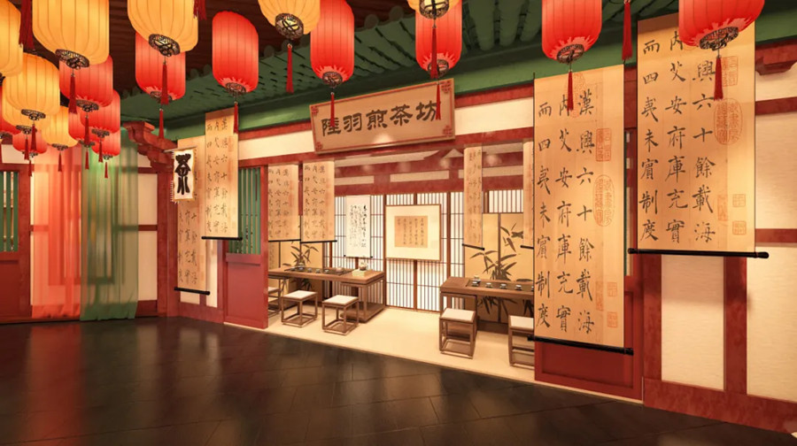 The experience zone brings to life the bustling scene of the Tang Dynasty