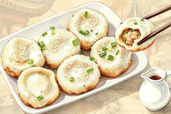 Pan-fried pork buns