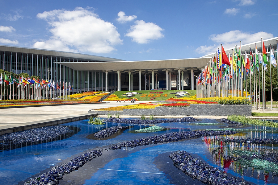 With brand-new decorations installed inside and out, the main exhibition venue wears a new look in Shanghai on Oct 29, 2024..jpeg