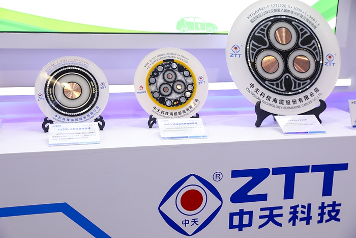 Cable cross-sections are showcased at the booth of Jiangsu Zhongtian Technology Co Ltd at the 2024 China Brand Day events in Shanghai, on May 12, 2024..jpg Cable cross-sections are showcased at the booth of Jiangsu Zhongtian Technology Co Ltd at the 2024 China Brand Day events in Shanghai, on May 12, 2024..jpg