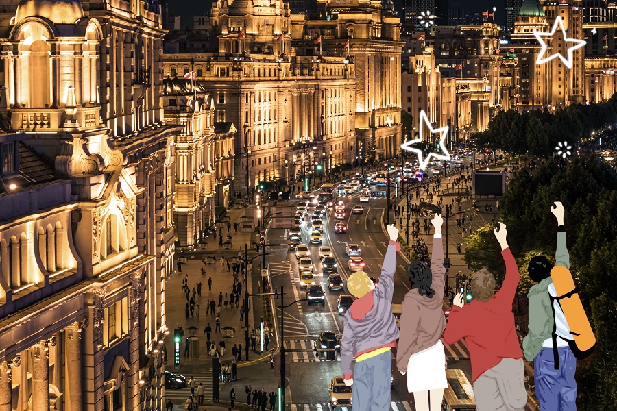 Summer night in Huangpu district