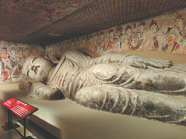 Nirvana of the Buddha, reproduced from Cave No 158, built in the Tang Dynasty (618-907). GAO ERQIANG CHINA DAILY.jpeg